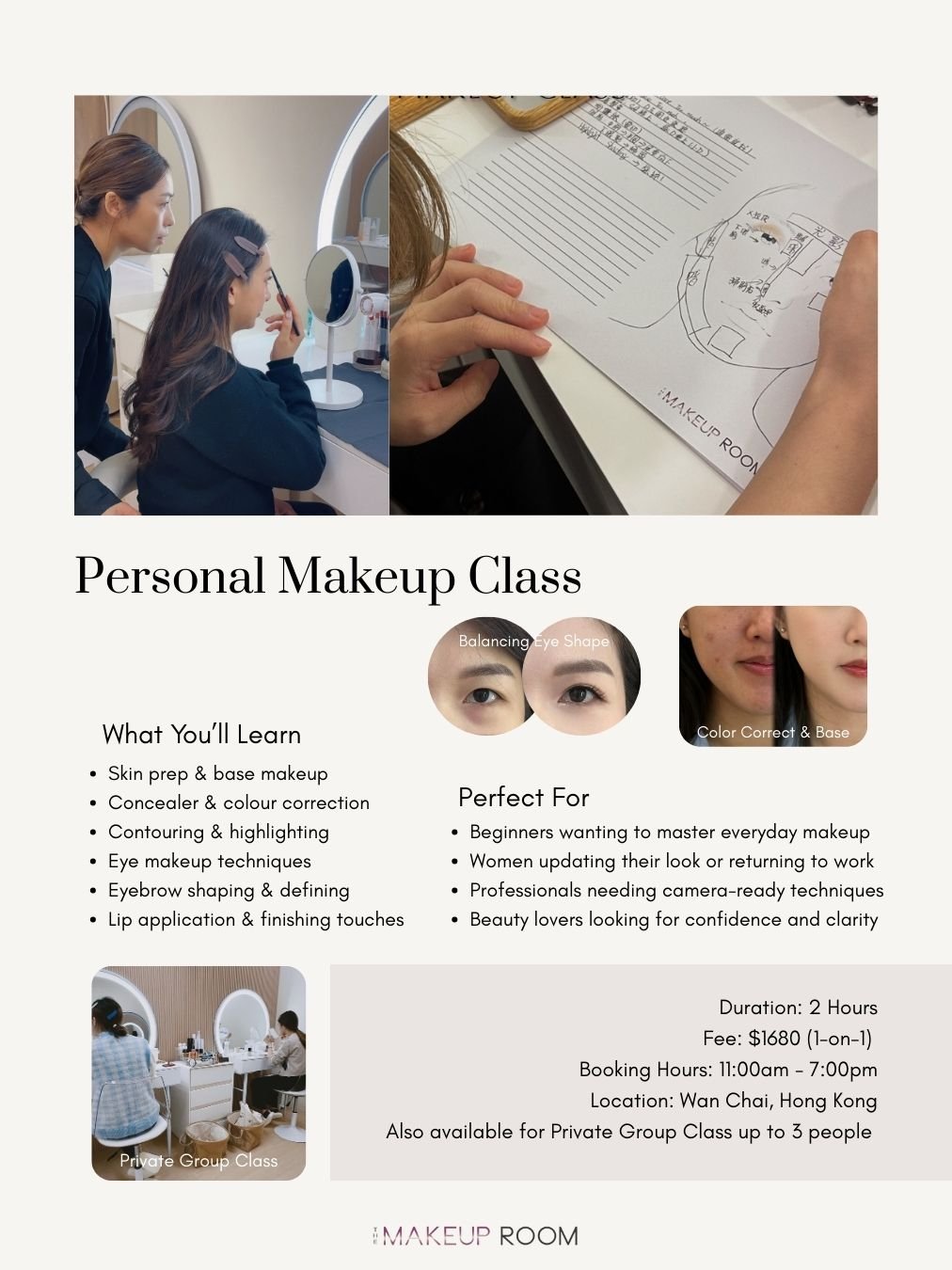 PERSONAL MAKEUP CLASS - The Makeup Room